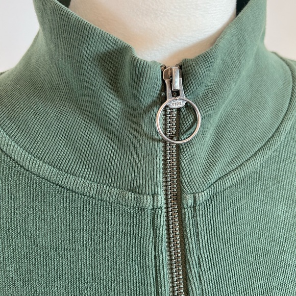 NEW / Madewell Simply Garment-Dyed Terry Zip-Up Lightweight Sweatshirt - Picture 5 of 8